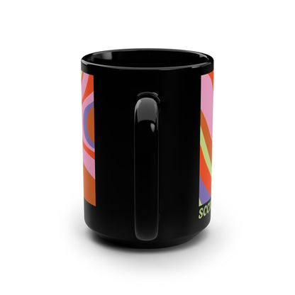 Mug Curvy Swirl 15 oz — Black