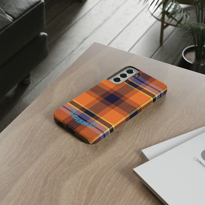 Orange Sickle Plaid Phone Case for Samsung