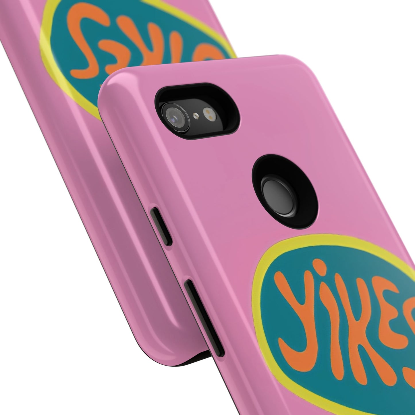 Pink "YIKES" Tough Phone Case for Google Pixel