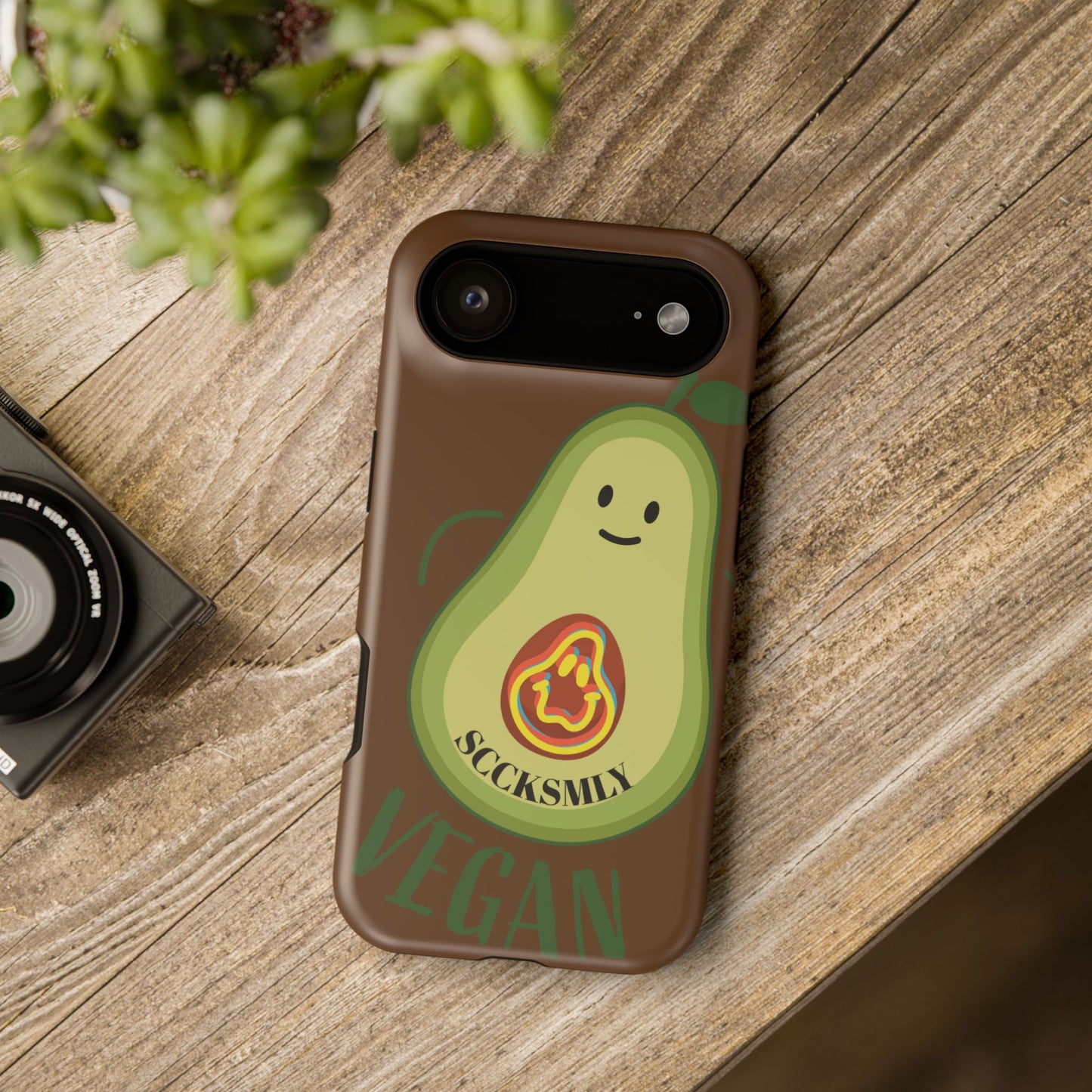 Playful Vegan Avocado Tough Phone Case Apple