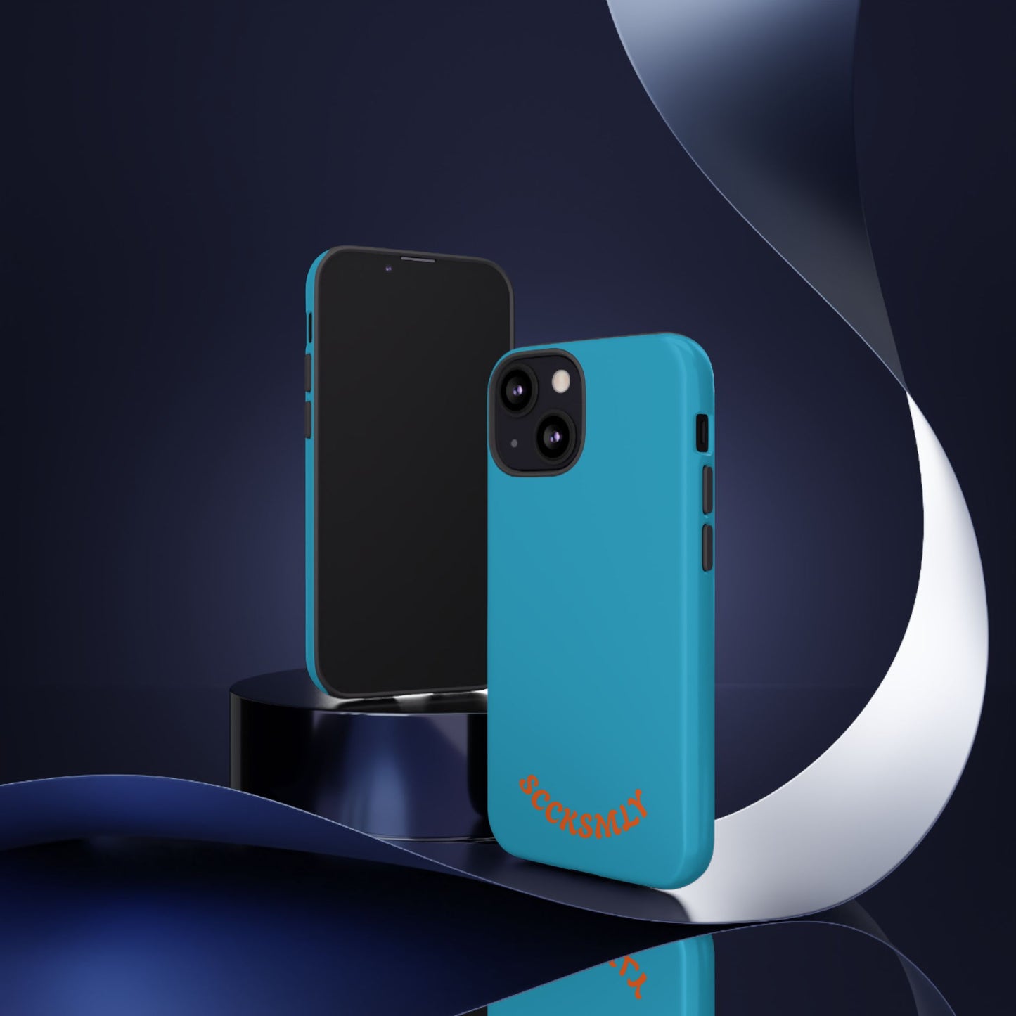 SOLID Blue Spook Tough Case for Apple