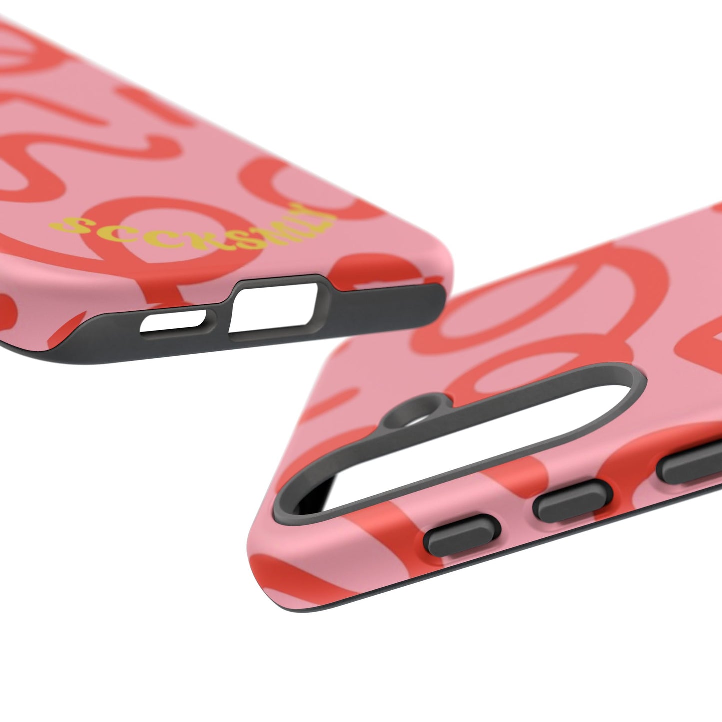 Red Candy Swirls Tough Phone Case for Samsung