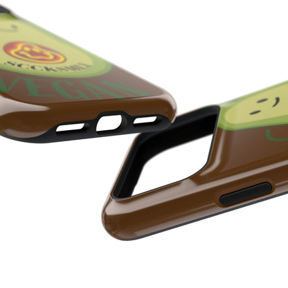 Playful Vegan Avocado Tough Phone Case Apple
