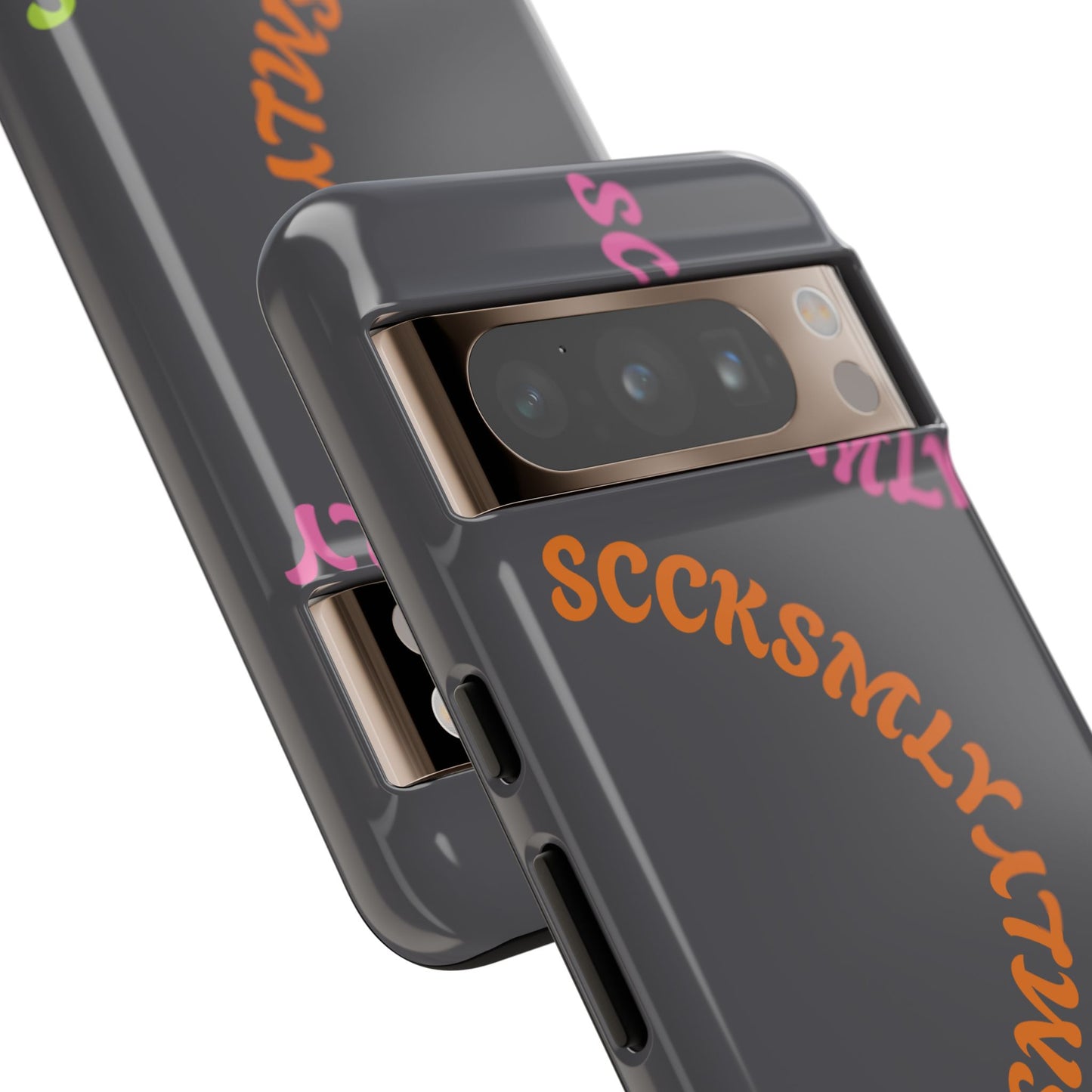 Y2K Wavy Script Tough Case for Google Pixel- Gray