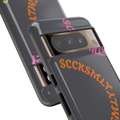Y2K Wavy Script Tough Case for Google Pixel- Gray