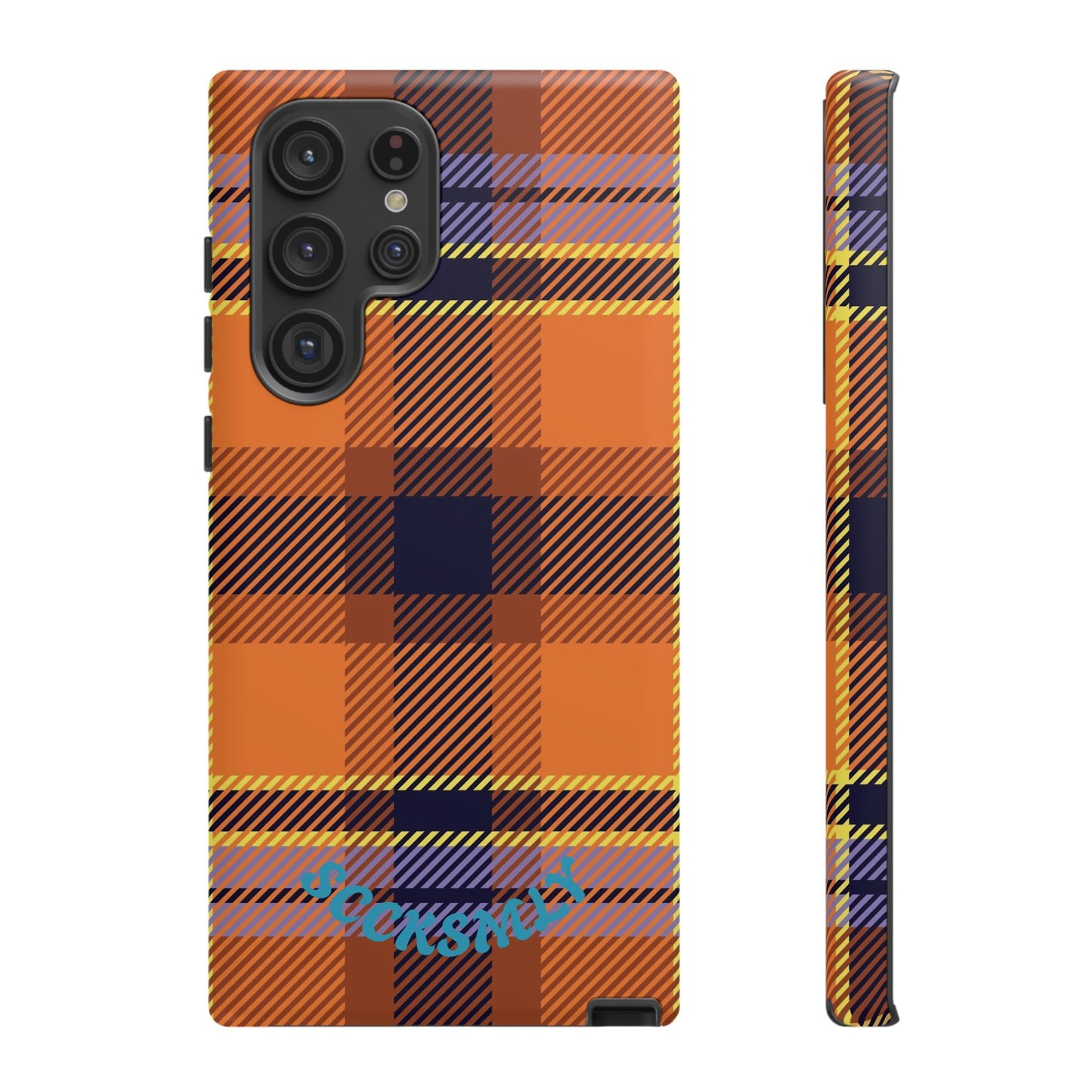 Orange Sickle Plaid Phone Case for Samsung