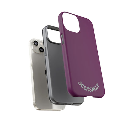 SOLID Amethyst Matte Tough Phone Case for Apple