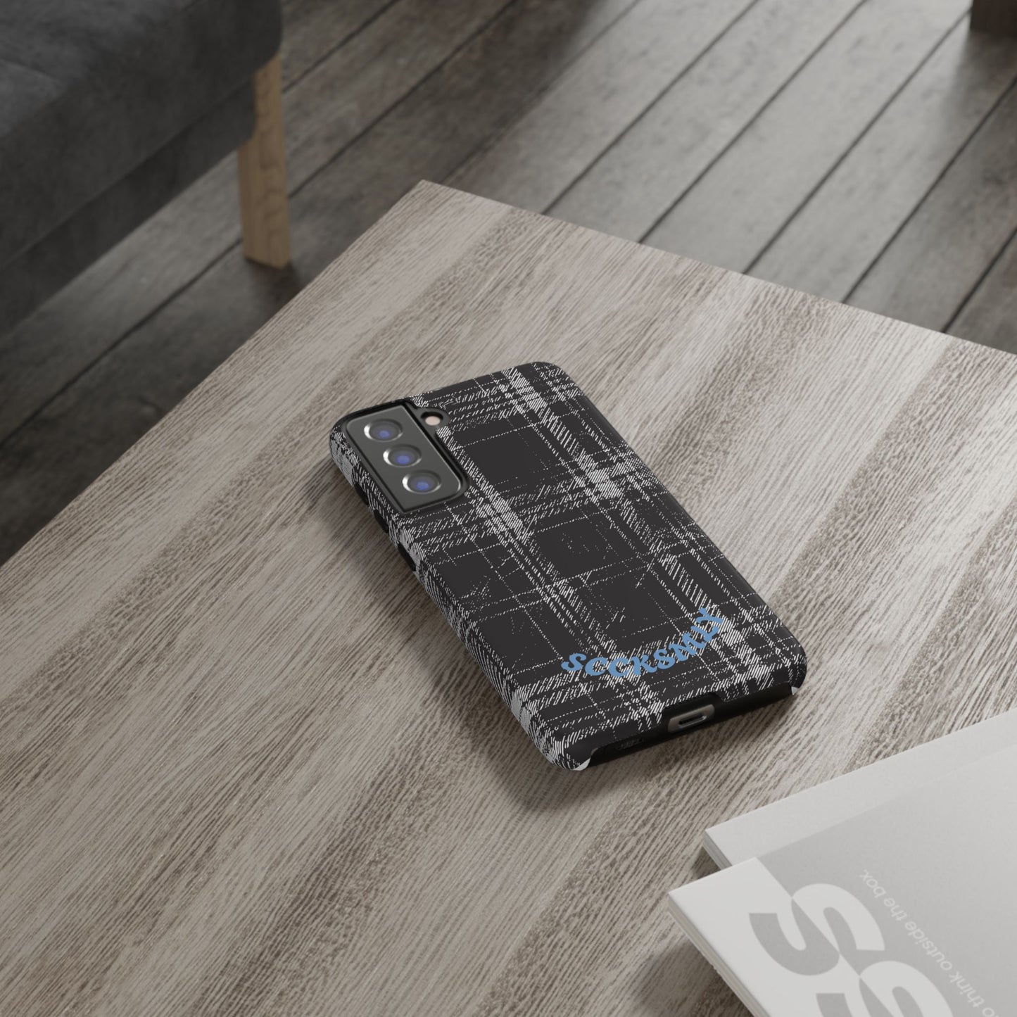 Smoky Grungy Plaid Phone Case for Samsung