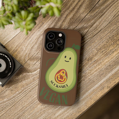 Playful Vegan Avocado Tough Phone Case Apple
