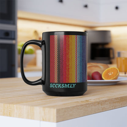 Mug Boho Vibe Check 15 oz — Black