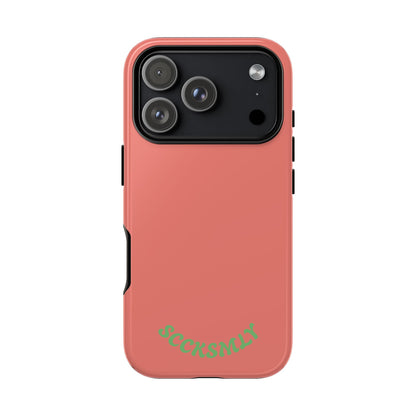 SOLID Guava Melon Wave Tough Phone Case for Apple