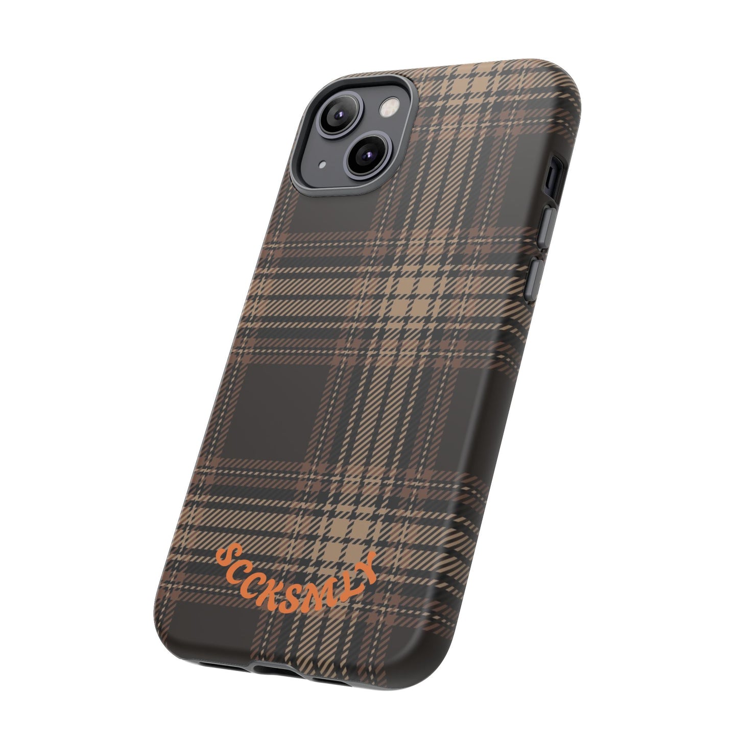 Brown Bread Plaid Tough Phone Case for Apple