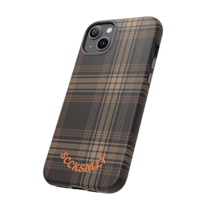 Brown Bread Plaid Tough Phone Case for Apple