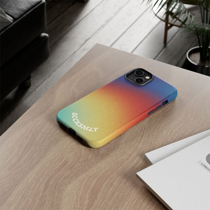 Faded Sunset Aura Tough Phone Case for Apple