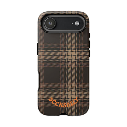 Brown Bread Plaid Tough Phone Case for Apple
