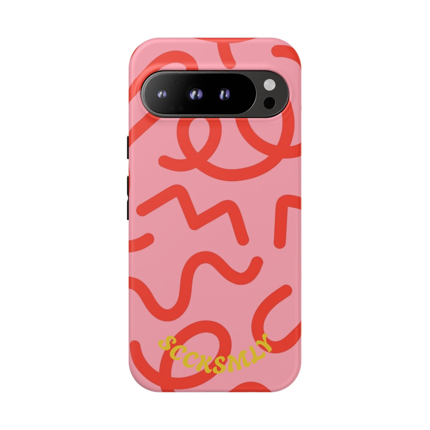 Red Candy Swirls Tough Phone Case for Google