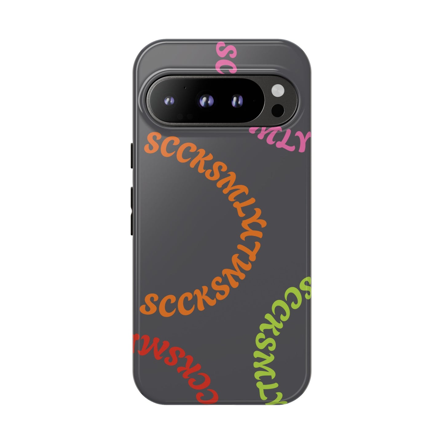 Y2K Wavy Script Tough Case for Google Pixel- Gray