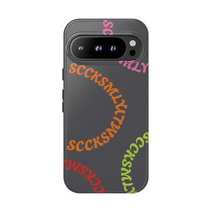 Y2K Wavy Script Tough Case for Google Pixel- Gray