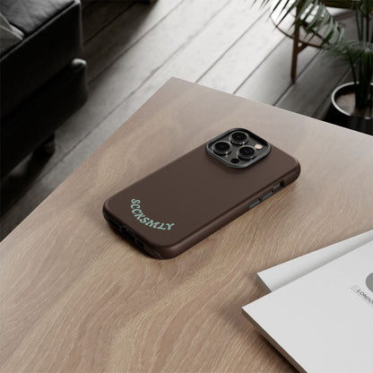 SOLID Espresso Mint Tough Phone Case for Apple