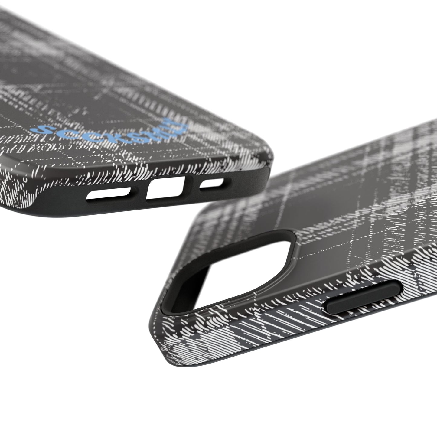 Smoky Grungy Plaid Phone Case for Apple