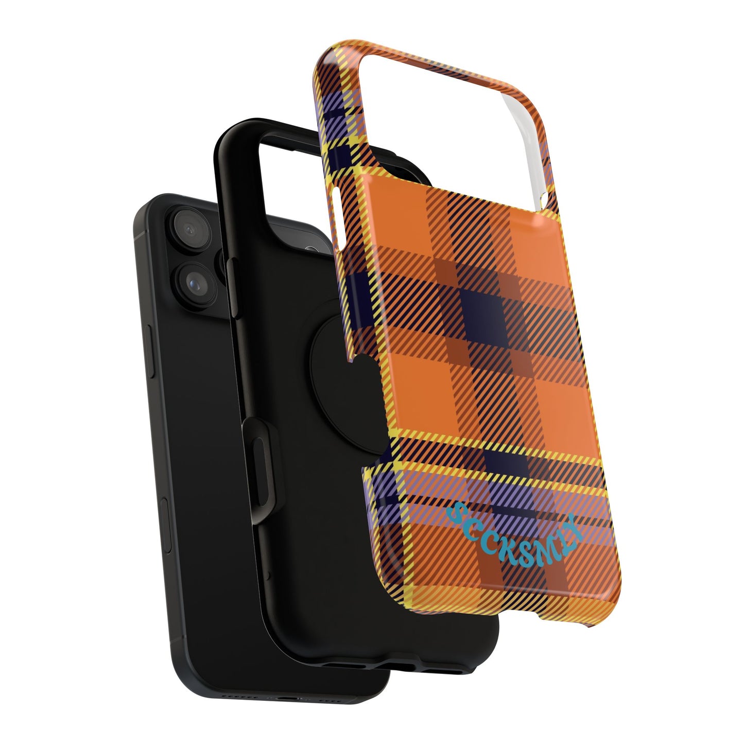 Orange Sickle Plaid  Phone Case for Apple