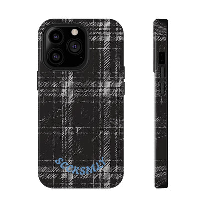 Smoky Grungy Plaid Phone Case for Apple