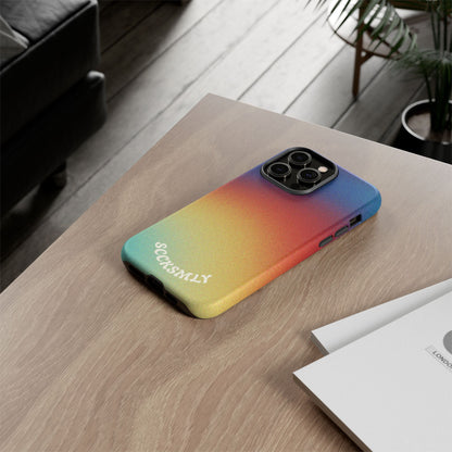 Faded Sunset Aura Tough Phone Case for Apple