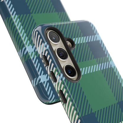 Earth and Sky Plaid Tough Phone Case for Samsung