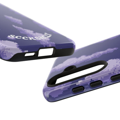 Lilac Pixel Cloud Tough Phone Case for Samsung