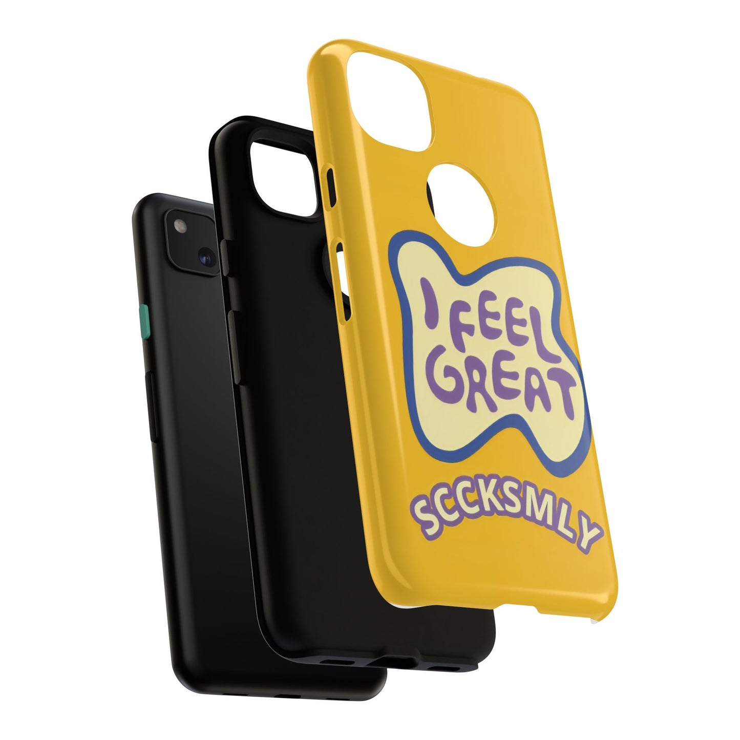 Yellow "I FEEL GREAT" Tough Phone Case for Google Pixel