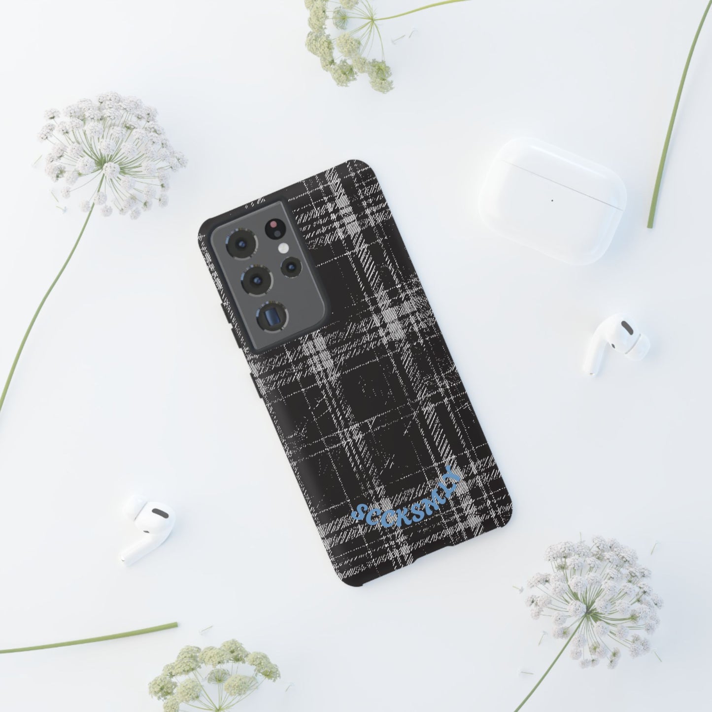Smoky Grungy Plaid Phone Case for Samsung