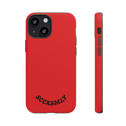 SOLID Screaming Red Tough Case for Apple