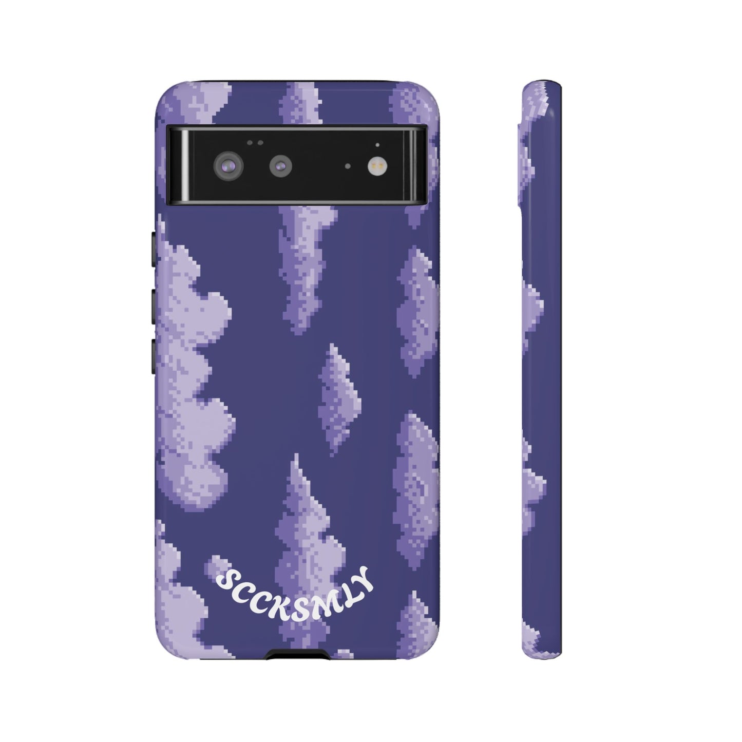 Lilac Pixel Cloud Tough Phone Case for Google Pixel