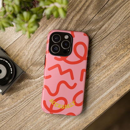 Red Candy Swirls Tough Case for Apple