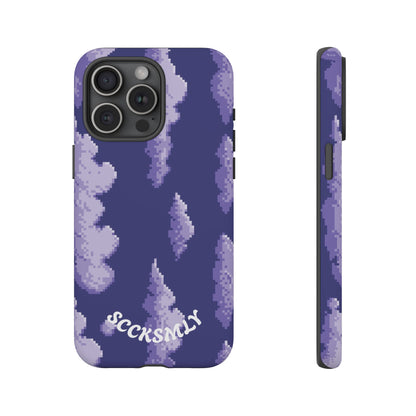 Lilac Pixel Cloud Tough Phone Case for Apple