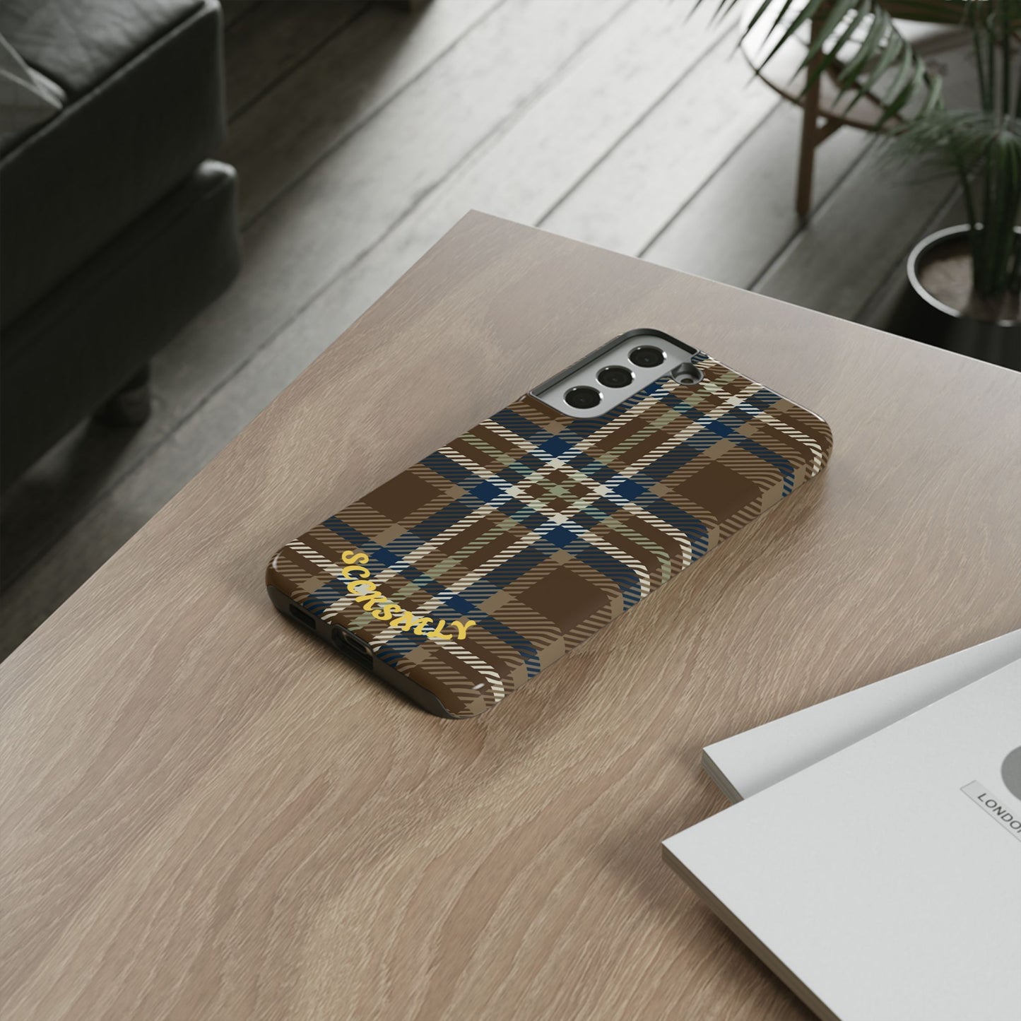 Earth and Sky Plaid Phone Case for Samsung
