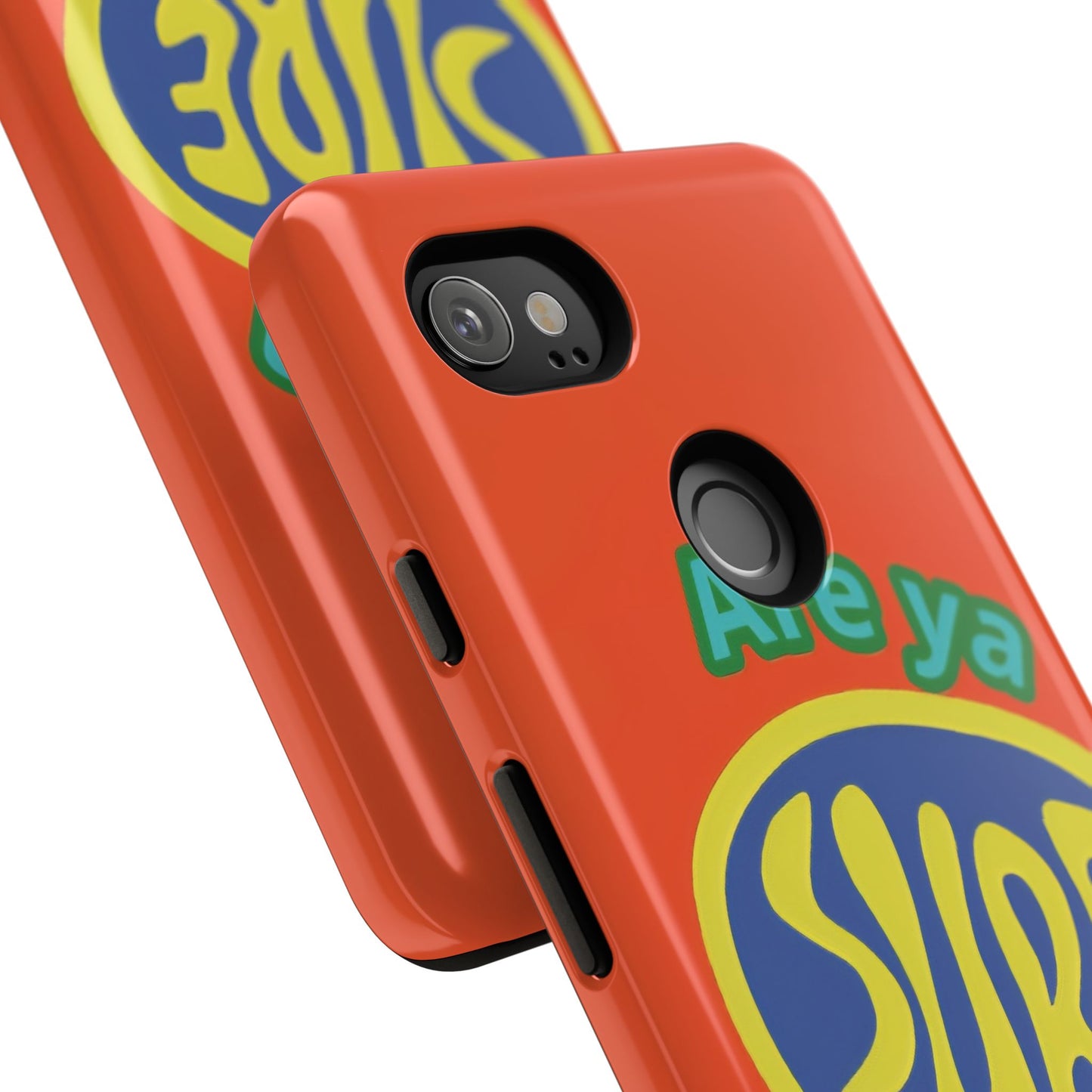 Orange "ARE YA SURE" Tough Phone Case for Google Pixel