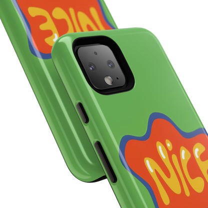 Green "NICE" Tough Phone Case for Google Pixel