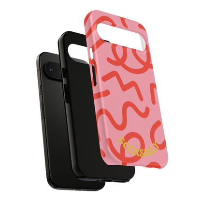 Red Candy Swirls Tough Phone Case for Google
