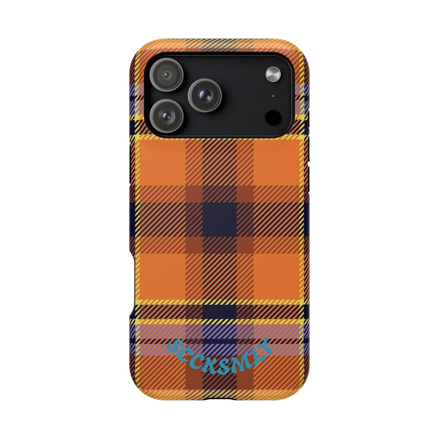 Orange Sickle Plaid  Phone Case for Apple