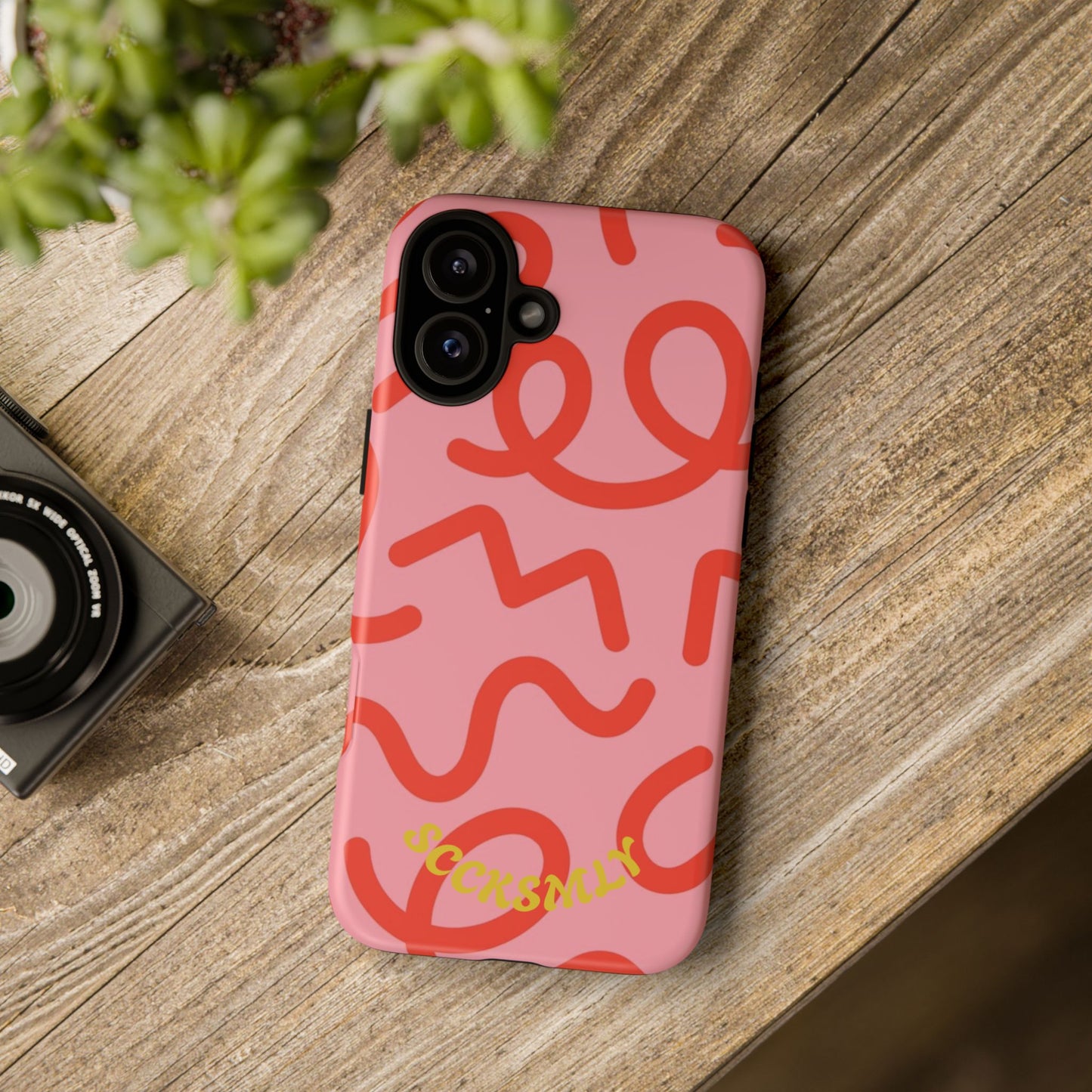 Red Candy Swirls Tough Case for Apple