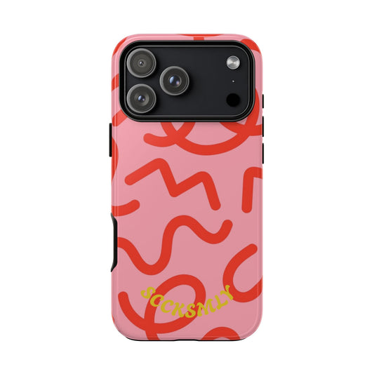 Red Candy Swirls Tough Case for Apple