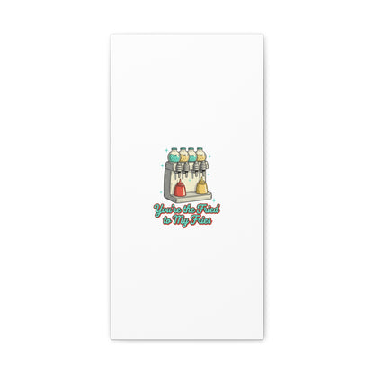 You’re the Fried to My Fries Canvas | Retro Diner Matchbook, Pantry Label Art