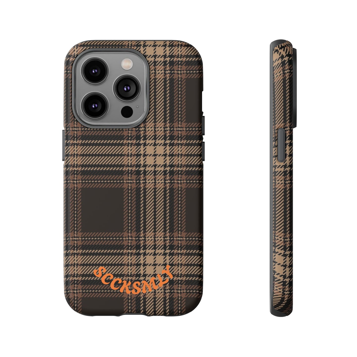 Brown Bread Plaid Tough Phone Case for Apple