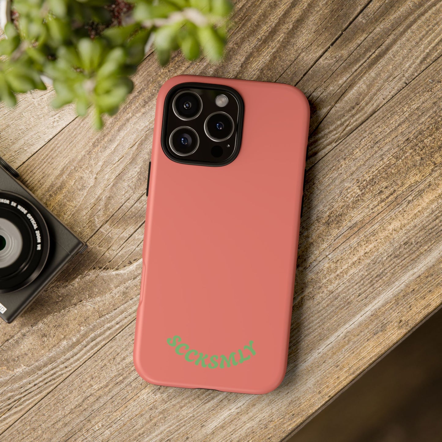 SOLID Guava Melon Wave Tough Phone Case for Apple