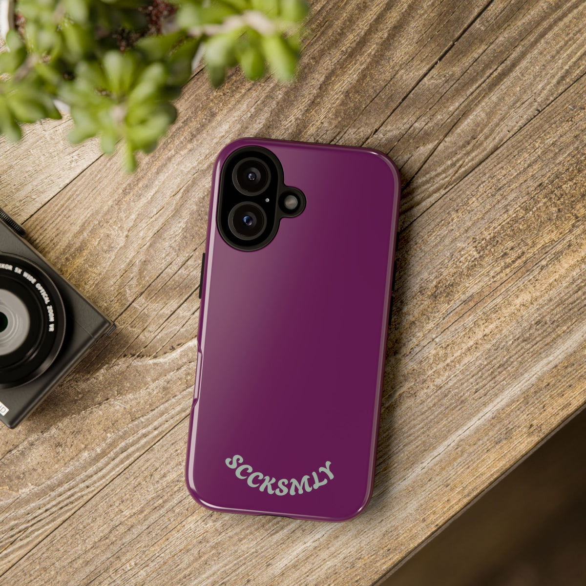 SOLID Amethyst Matte Tough Phone Case for Apple