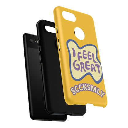 Yellow "I FEEL GREAT" Tough Phone Case for Google Pixel