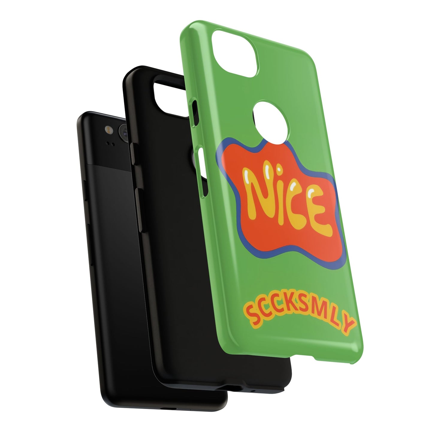 Green "NICE" Tough Phone Case for Google Pixel