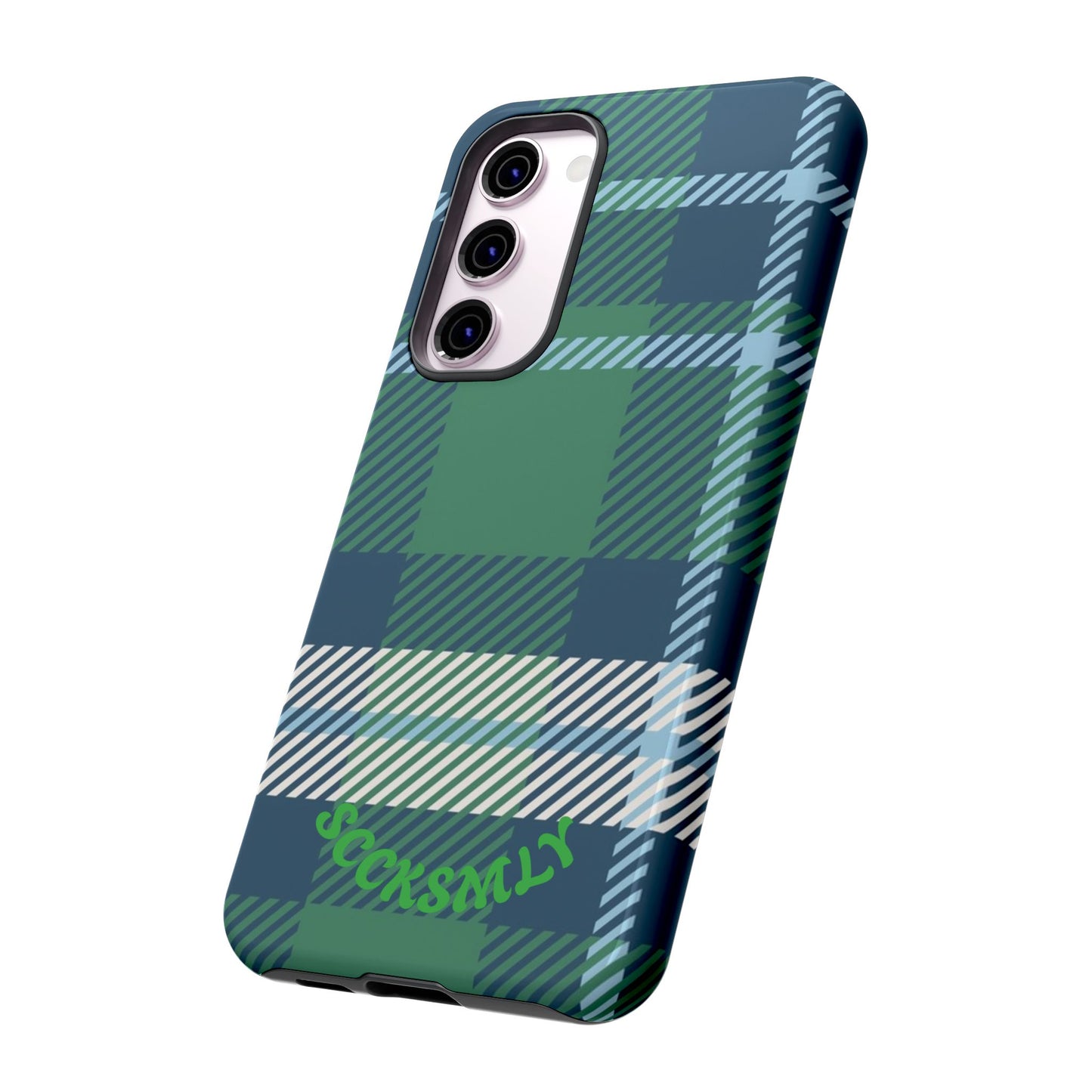 Earth and Sky Plaid Tough Phone Case for Samsung
