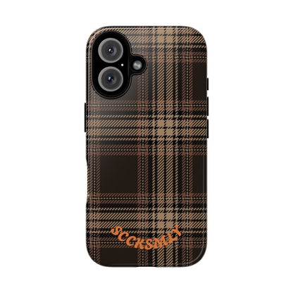 Brown Bread Plaid Tough Phone Case for Apple